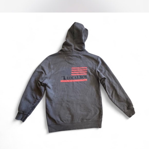 Gray and Red Kids Hoodie - Picture 1 of 3